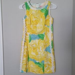 Lilly Pulitzer Mila Shift Sleeveless Dress First Impressions SunGlow